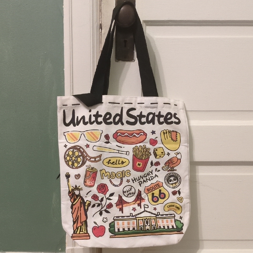 Hungry Panda Gift Box - United States Tote Bag, Mini Blank Notebook